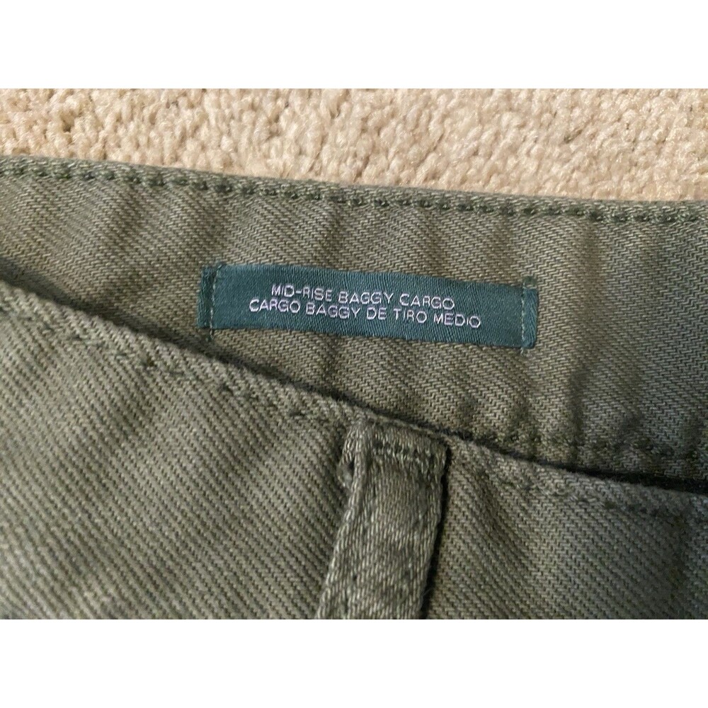 Wild Fable Mid-Rise Wide Leg Baggy Cargo Pants Camo Green Women’s Size 8 - Picture 3 of 16